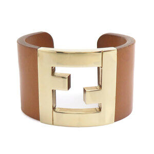 FENDI Brown Leather Bracelet